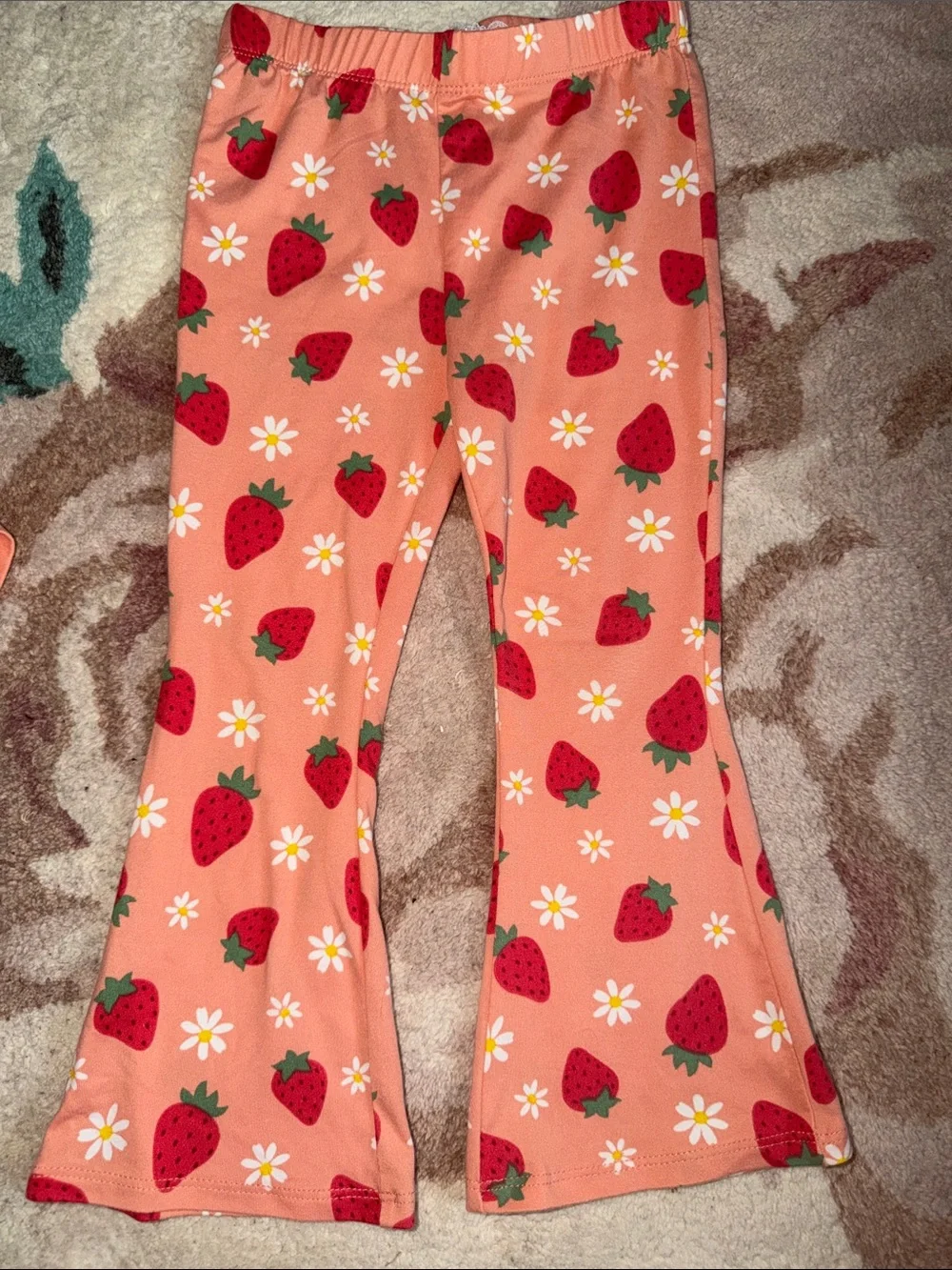 btween Peach & Red Strawberry Two-Piece Matching Set - Picture 2 of 9